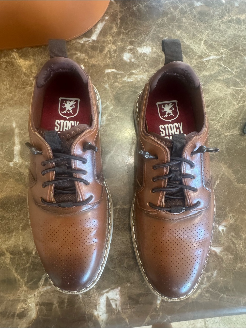 Stacy Adams boys Brown Leather Lace-Up Casual Shoes size 1